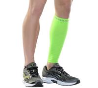 Zensah Calf/Shin Compression Sleeve - Made in the USA Single Leg Compression Sleeve for Shin Splint Relief, Recovery, Running, Neon Green, L-X-L