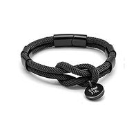 ZENSE - Black adjustable sailor knot cord bracelet ZB0321