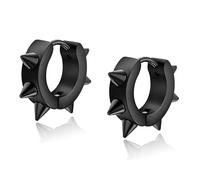 Zense - Black Punk and Gothic Spike Earrings ZE0074