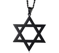 ZENSE - Black Star of David Men's Necklace ZP0197 - With 51cm Chain