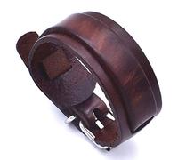 ZENSE - Brown Adjustable Leather Men's Strength Bracelet ZB0322