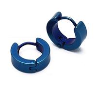 Zense - Men's blue hoop earrings ZE0068