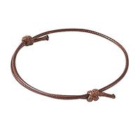 ZENSE - Men's Brown Adjustable Waxed Cord Bracelet ZB0363