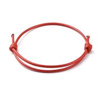 ZENSE - Men's Red Adjustable Waxed Cord Bracelet ZB0361