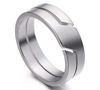 ZENSE - Men's Ring with Silver Split Structure ZR0174