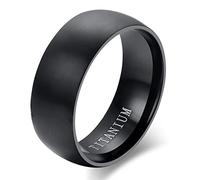 ZENSE - Men's Trendy Ring in Black Polished Steel ZR0171