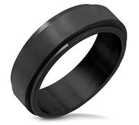 ZENSE - Rotating ring for men in matt black color ZR0157