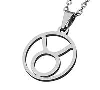 ZENSE - Taurus zodiac necklace for men ZP0235-A, diameter 2 cm, with chain