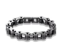 ZENSE - Vintage Black Stainless Steel Motorcycle Chain Bracelet ZB0357