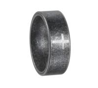 ZENSE - Vintage Cross Ring for Men, Middle Ages, Aged Steel ZR0186, Metal, without stone