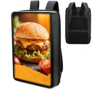 ZenSeFarin 21.5/23.8/27 / 32 inch LCD Backpack USB and HDMI Ports USBflashdrive for Portable Video Advertising Player,1920 * 1080 Resolution Ratio,Human Walking Backpack Digital Billboard 21.5in