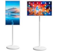 ZenSeFarin 21.5/24/27/32 Inch Mobile Smart Touch Screen, 1080p 8+128G Portable Monitor, Battery Operated with 10H Life Time, 360° Rotating Touch TV with Remote Control, with 13MP Webcam 24in