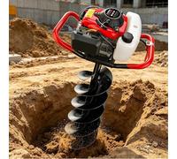 ZenSeFarin 4 Stroke Gasoline Post Hole Diggerelectric Post Hole Digger,With 9 Bits,Petrol Earth Auger Drill for Fence Posts,Trees,And Garden Soil,Efficient Ground Drilling Machine 25cm