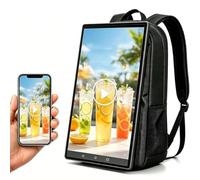 ZenSeFarin Advertising Digital Backpack,LCD Advertising Billboard Sunlight-Readable Display Supports USB Playback and WiFi Casting for City Promotions and Product Launch Events 23.8in