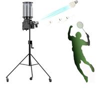 ZenSeFarin Badminton Shuttlecock Machine,Badminton Pitching Serving Machine with APP Control,Automatic Serving Ball Shooter,180-Capacity,Adjustable Speed and Frequency,Height,Detachable