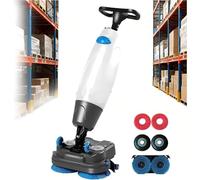 ZenSeFarin Commercial Floor Scrubber Machine,Heavy Duty Floor Buffer Polisher and Cleaner,Deep Cleaning Tile and Grout,Hardwood Floors and Carpets Without Getting on Hands and Knees White