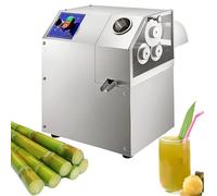 ZenSeFarin Commercial Sugar Cane Press Extractor,400W Electric Sugarcane Juice Machine,Stainless Steel Extractor Squeezer Press with Three Roll,Sweet Sorghum Juice Extractor Restaurant