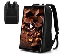 ZenSeFarin Digital Walking Billboard Backpack with WiFi Control USBflashdrive Equipped with a 1080 * 1920 LCD Screen,Supports USB/HDMI/App Input,Works with Android 11 For Marketing 23.8in
