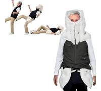 ZenSeFarin Reusable airbag Jacket Elderly Prevent Fall Smart airbag Vest With APP To View Exercise Data For Outdoor Use,Comprehensive Protection for the Elderly from Falling MaleBlack-XXL