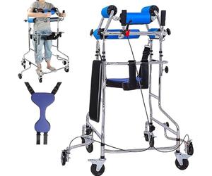 ZenSeFarin Rollator Walker for Seniors,Stroke Hemiplegia Rehabilitation Standing Frame,Adult Walker Walking Aid with Adjustable Height,for The Disabled Lower Limb Training Women's