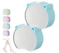 Zensilk Crystal Hair Eraser, Reusable 2-in-1 Exfoliating and Hair Removal Tool, for Women Legs Face Arms Body (Blue*2)