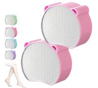 Zensilk Crystal Hair Eraser, Reusable 2-in-1 Exfoliating and Hair Removal Tool, for Women Legs Face Arms Body (Pink*2)