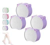 Zensilk Crystal Hair Eraser, Reusable 2-in-1 Exfoliating and Hair Removal Tool, for Women Legs Face Arms Body (Purple*4)
