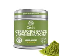 ZenSip Ceremonial Grade Matcha Powder - Premium Green Tea Powder for Macha Latte, Smoothies & Baking - Authentic Japanese Macha Tea - 100% Pure, Vibrant & Fresh Ceremonial Grade 30g