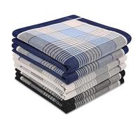 Zenssia Men's hankerchief Cotton Machine Wash With Assorted Colors, 6 Piece, Color 1, 6 Piece