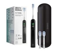 ZENT SoniQ Oscillation Sonic Toothbrush, 38400 Vibration/min, 4 Cleaning Modes, Automatic Timer 2 Min/30s, IPX7 Waterproof, Color Display, Black