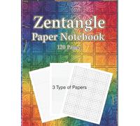 Zentangle Grid Paper Notebook : Sketchbook Structured Grid Pages for Zentangle Patterns, Polar Coordinate Graph Paper For Drawing & Coloring , Doodling, and Detailed Line Art