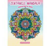 Zentangle Mandala Coloring Book for Adults: 50 Large print patterns in floral geometric style for stress relief and Relaxation