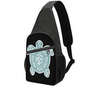 Zentangle Turtle Crossbody Backpack Shoulder Bag Lightweight One Strap Sling Bag Travel Hiking Daypack