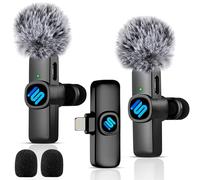 Zentect Professional Wireless Lavalier Microphone for iPhone iPad, Mini Plug-and-Play Lapel Mics with Canceling Background Noise and Ultra-Low Delay for Vlogging, YouTube, TikTok, Video Recording