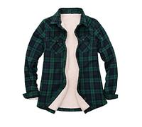 ZENTHACE Flannel Jackets for Women Sherpa Fleece Lined Flannel Shirt Jacket Womens Plaid Jacket Fall Flannel Coat Black Watch XL