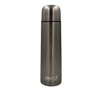 Zento Stainless Steel Bullet Vacuum Flask-500ml for Coffee, Tea or Water, BPA-Free, Thermo-Shield Technology, Cold for 24 Hours & Hot for 12 Hours, Reusable Drinking Flask (Stainless Steel)