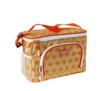 Zento Sunburst Cool Bag|8.5L capacity|6hrs| Holds Up To 12 Cans| Sunburst Design, Insulated Lining & Ripstop Fabric Keeps Your Snacks Fresh-Travel/Camping/Picnic | Yellow