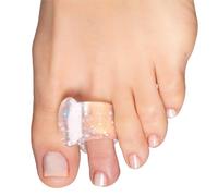 ZenToes Gel Toe Separators for Overlapping Toes, Bunions, Big Toe Alignment, Corrector and Spacer - 4 Pack (Glitter)