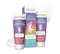 ZenToes Magnesium Cream with Arnica | Relaxation Support & Moisturizing Foot Cream for Legs & Calves | Magnesium Lotion for Feet & Sleep Support | Relaxing Nighttime Foot Balm | 4.2oz, Pack of 2