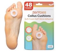 ZenToes Soft Foam Callus Cushions - Waterproof Pads Toe and Foot Protectors (48 Count)