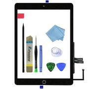 Zentop for Black iPad 6 2018 6th Generation A1893 A1954 Touch Screen Digitizer Assembly Replacement with Home Button,Camera Bracket,Pre-Installed Adhesive,Tool Repair Kit
