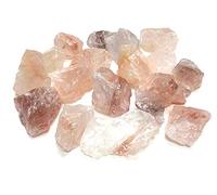 Zentron Crystal Collection: Fire Quartz All Natural Rough Bulk Stones and Velvet Pouch (1 Pound)