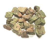 Zentron Crystal Collection: Natural Rough Unakite Stones, Includes Velvet Bag - Large 1" Pieces (1/2 Pound)