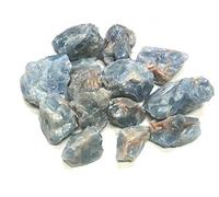 Zentron Crystal Collection Rough Blue Calcite Stones - Large 1" Pieces in Velvet Bag (1/2 Pound)