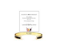 ZenVib Be Kind Of A B Bracelet For Women, Hidden Message Stainless Steel Opening Cuff Color Bangle Inspirational Friendship Gifts Jewelry, M, Stainless Steel, no gemstone