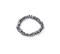 ZenVib Hematite Bracelet For Men, Natural Power Stone Adjustable Elastic Stylish Design Enhancing Vitality Gift Jewelry, M, Stone, no gemstone