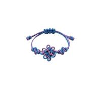 ZenVib KDH Demon Hunters Knot Bracelet, Blue Pink Adjustable Cosplay Costume Accessories Two-color Woven Handmade Wristband Gift Jewelry, M, Nylon, no gemstone