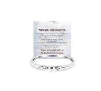 ZenVib Memorial Rings For Women, Missing You Always Tiny Heart With Wings Angel Guardian Stackable Personalized Gift Jewelry, Stainless Steel, No Gemstone