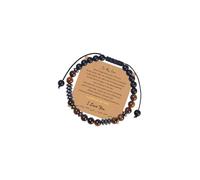 ZenVib To My Son, Tiger Eye Morse Code Bracelets For Men Women Adjustable Tiger Eye Natural Stone Beaded Jewelry Gifts, M, Tiger Eyes, no gemstone