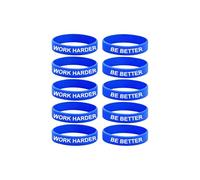 ZenVib Work Harder Be Better Silicone Bracelet, 10Pcs Hero Freedom Merch USA Rubber Bracelets Memorial A True Patriot Pray Justice Wristbands Gift Jewelry, M, Silicone, no gemstone